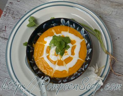 Pompoensoep met koriander