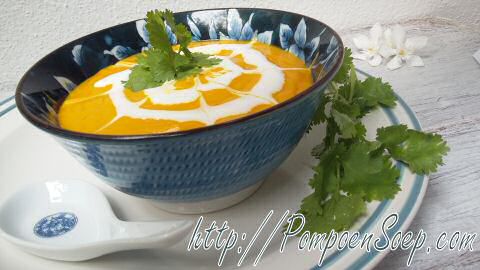 Pompoensoep met koriander