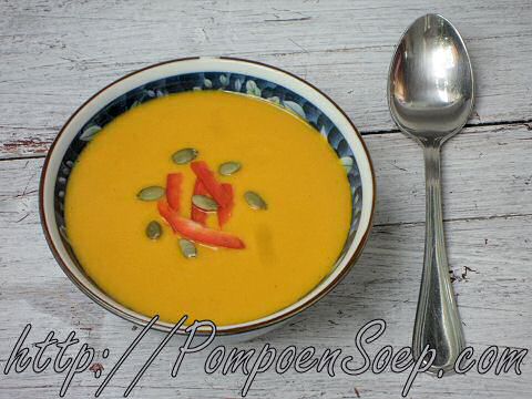 Pompoensoep met paprika