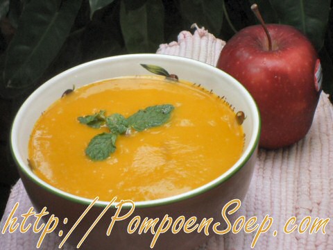 Pompoensoep met appel recept