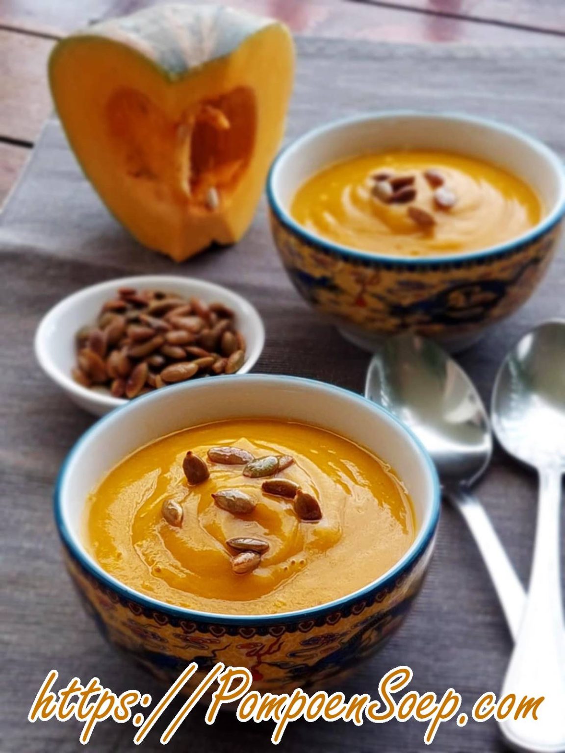 Geroosterde pompoensoep uit oven